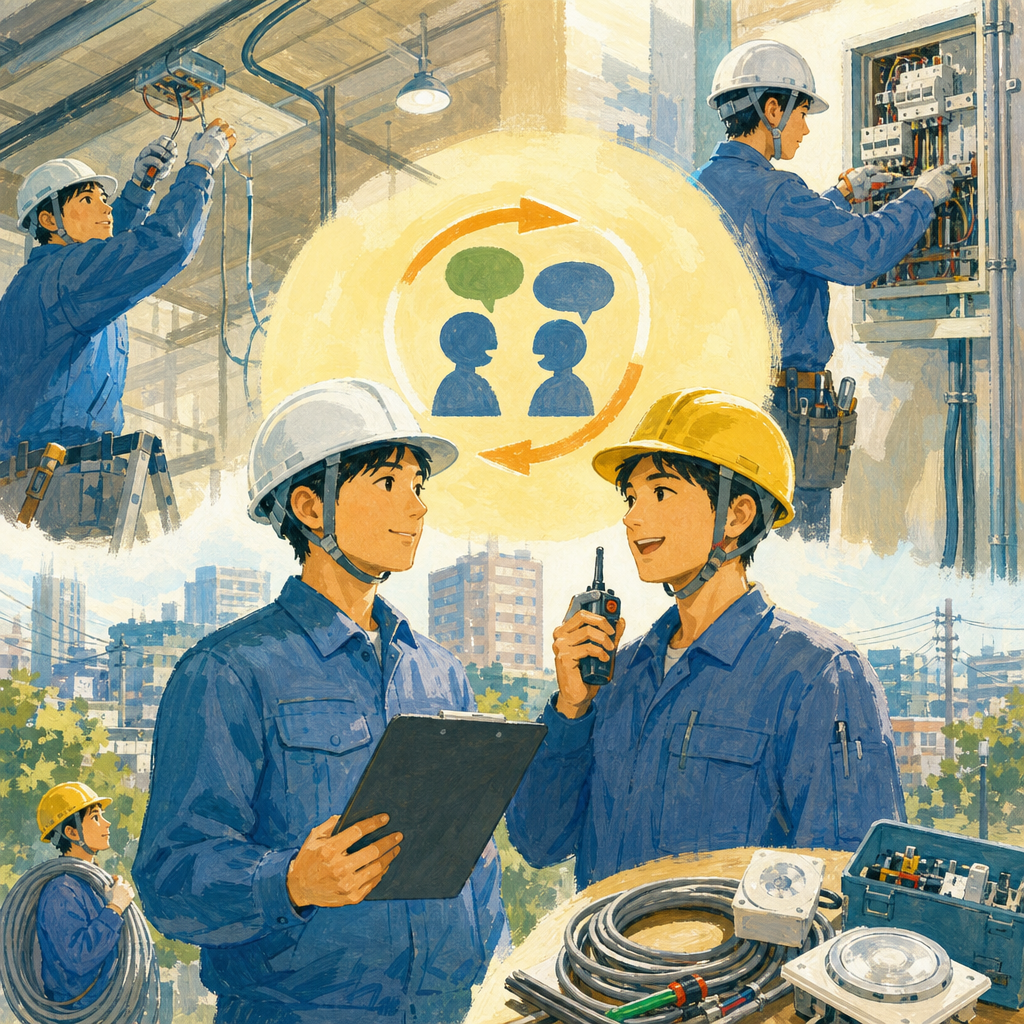 電気工事士求人で伝わる資格と報連相の強さ